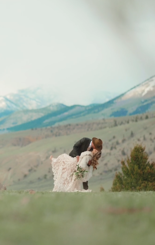 A custom wedding film planning scene